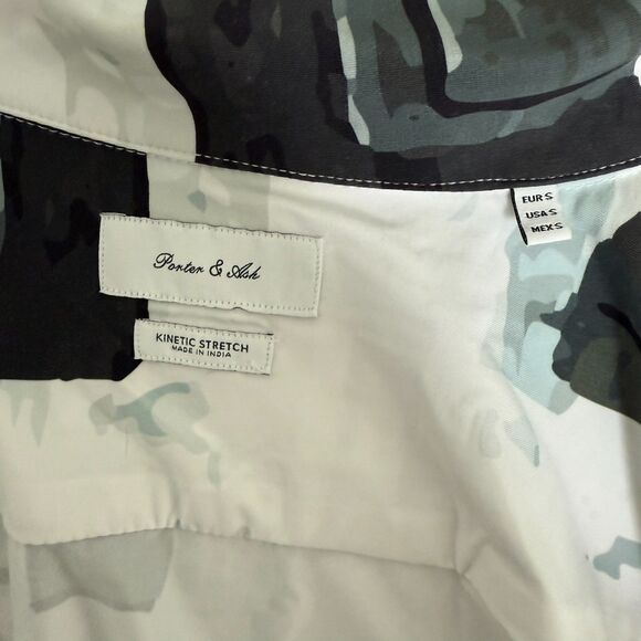 Porter & Ash Men's Abstract Print Kinetic Stretch Button Up Performance Size S - Picture 6 of 11